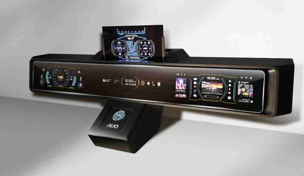 至成国际Micro LED沉浸式车舱显示方案结合 可卷式、、、可伸缩的Micro LED应用并可呈现不同的质感纹路，，，展现人性化设计